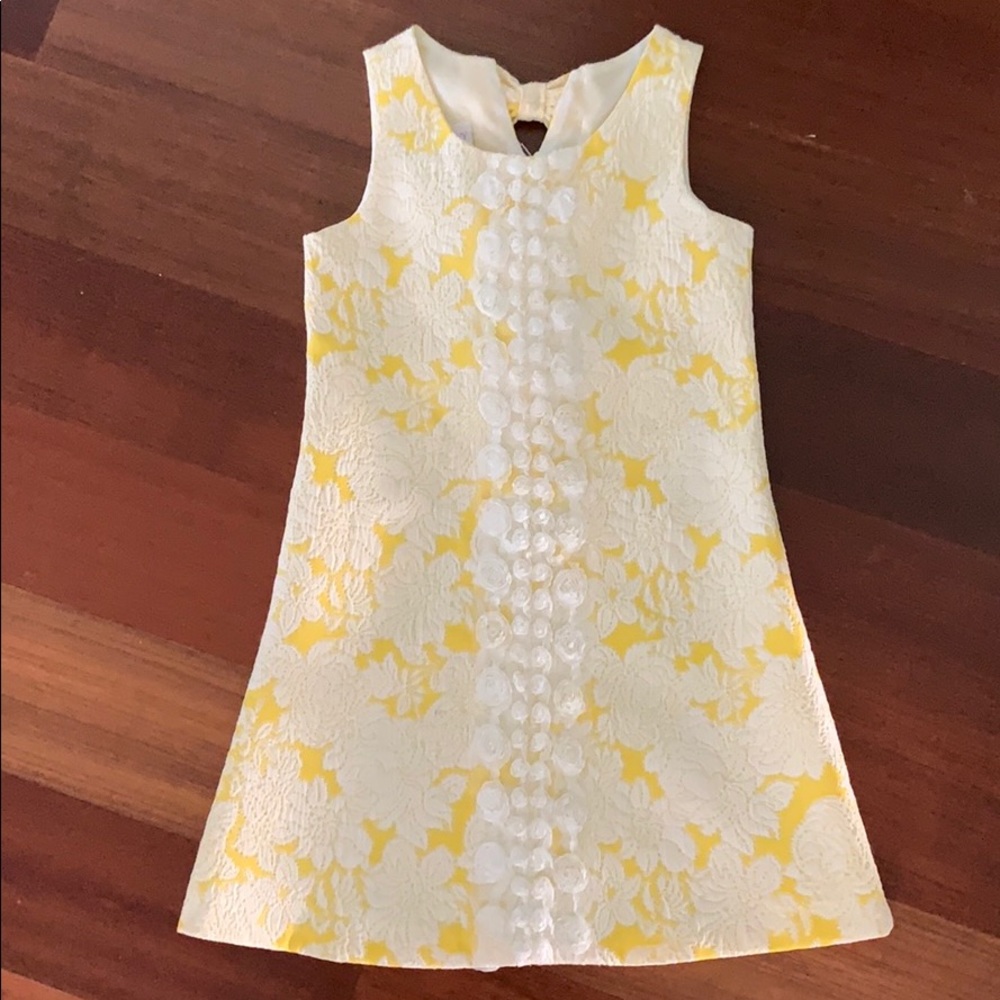 Iris & Ivy: Yellow formal lined sleeveless dress